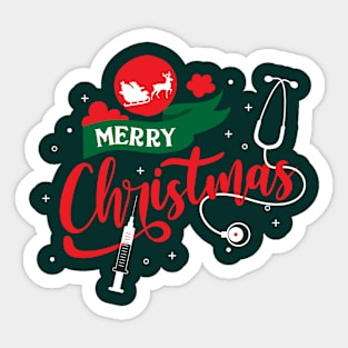 health worker merry christmas Sticker